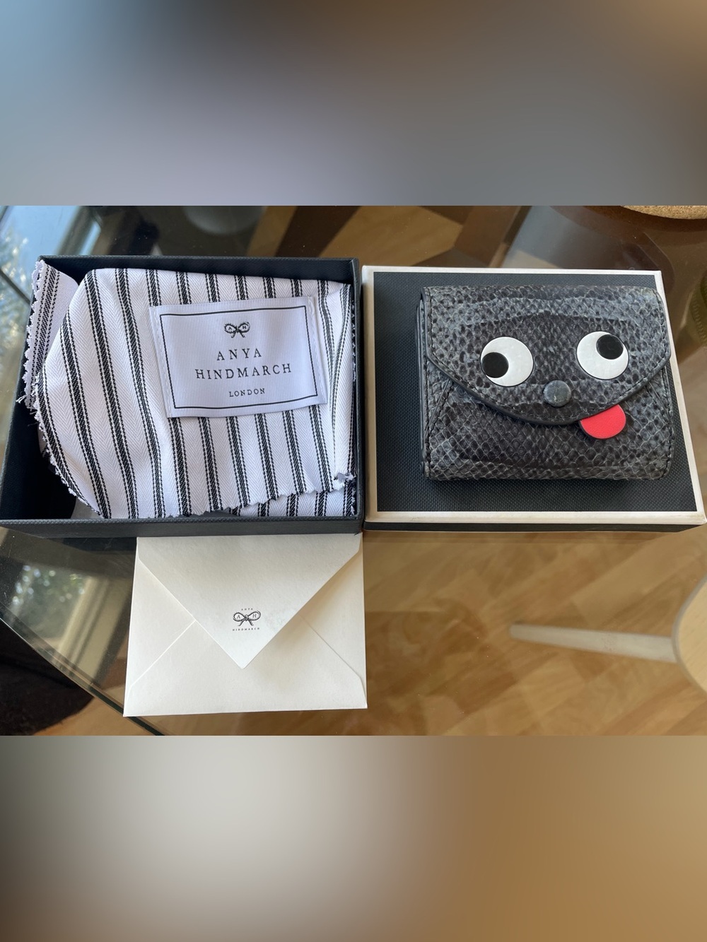 Discontinued Anya Hindmarch Snakeskin Wallet
